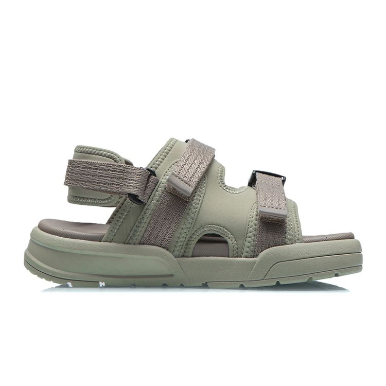 LiNing Youth Casual Non-Slip Wear-Resistant Sports Sandals Kids Footwear Green Black YKUR010-3