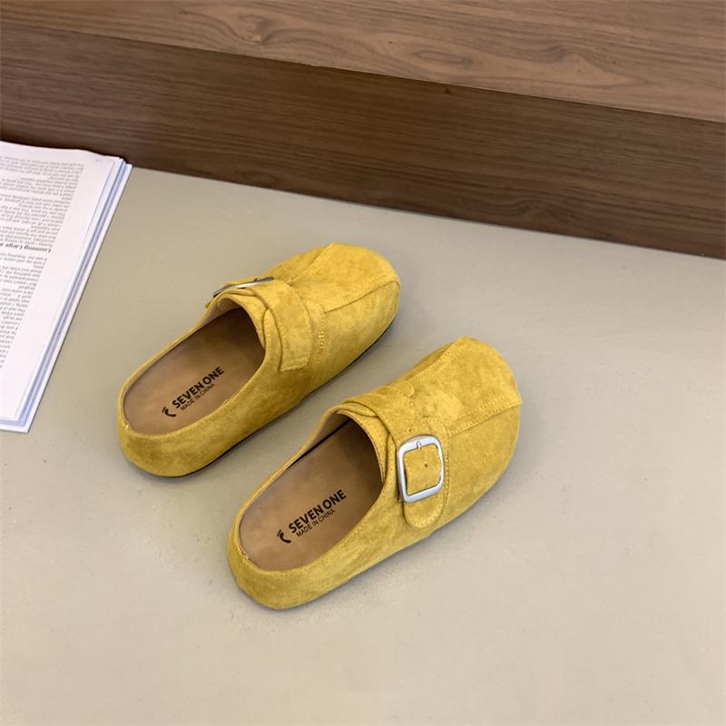 Fashion Fashionable Soft Bottom Half Slippers Shoes Casual Versatile Style Version Ladies Simple and High Quality Slippers