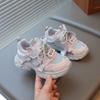 Spring Kids Sneakers Soft Sole Princess Shoes Lightweight White Shoes Fashion Dad Shoes Girls Outdoor Running Shoes