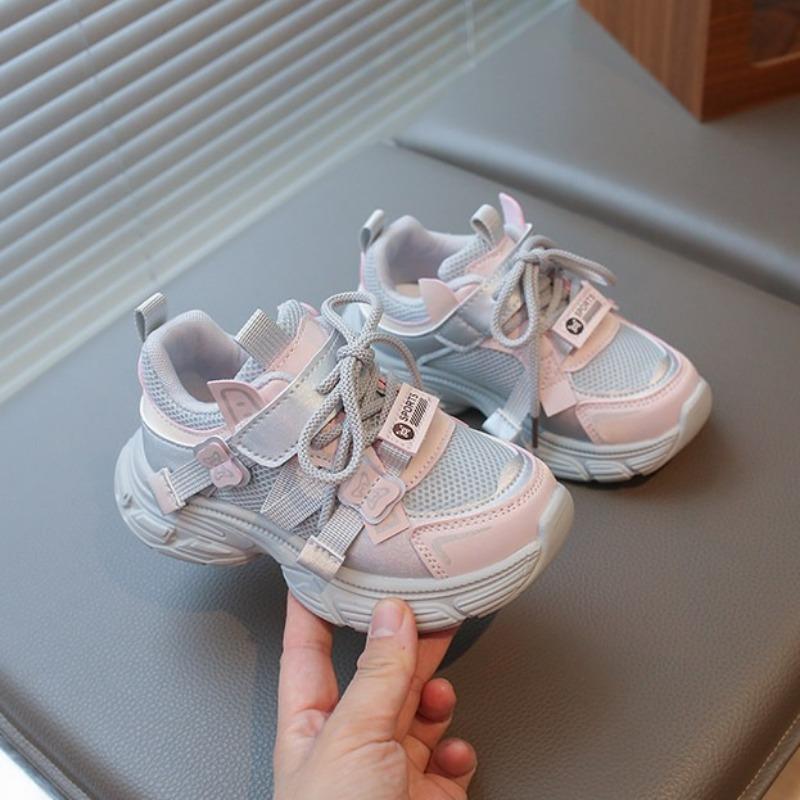 Spring Kids Sneakers Soft Sole Princess Shoes Lightweight White Shoes Fashion Dad Shoes Girls Outdoor Running Shoes