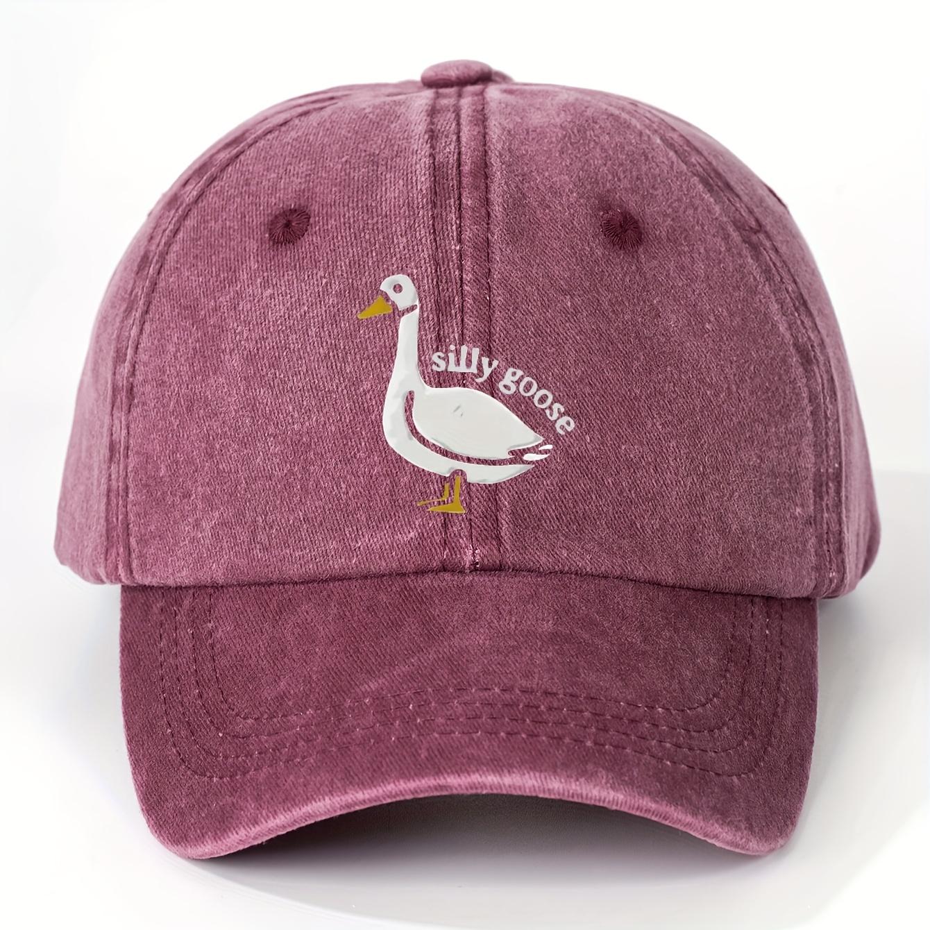 

Printed Casual Trendy Men s Washed Retro Baseball Cap Fashion Outdoor Dad Hat бордовий