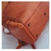 Johnature High Quality Rivet Backpack Retro Genuine Leather Large Capacity Versatile Women's Travel Backpack