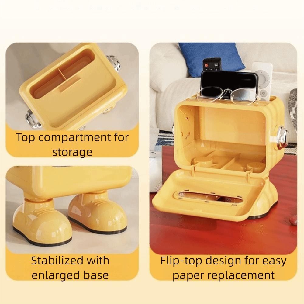 Space Saving Cartoon Tissue Box Cute Napkin Storage Box Multifunctional Napkin Holder  for Home Use