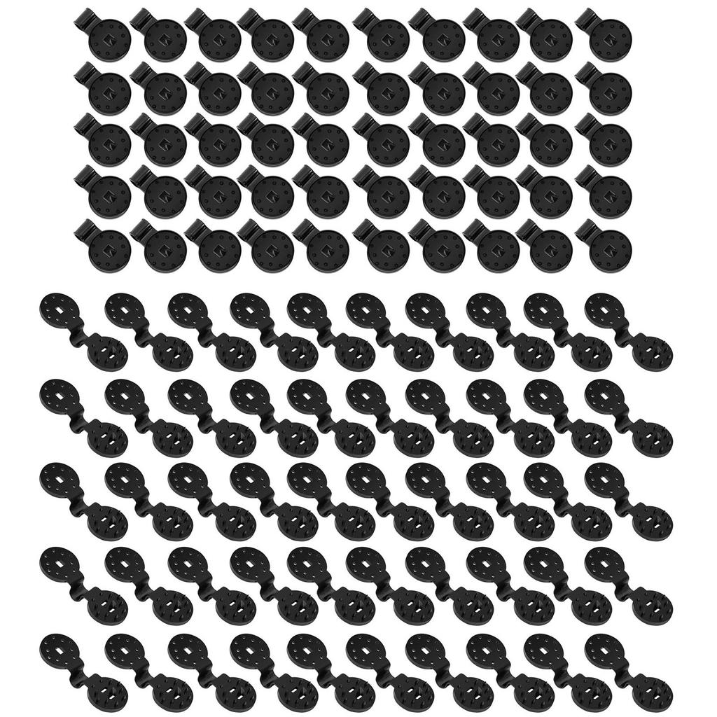 20/50/100PCS Round Plastic Sunshade Clips Shade Cloth Clips Shade Netting Black Clips Reusable Tent Clips Accessory