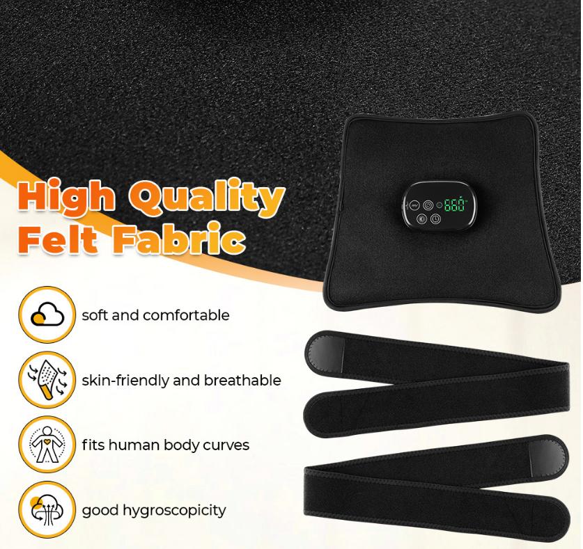 LED Red Light Therapy Belt, Multifunctional Far-Infrared Hot Compress Massage Shoulder & Knee Wrap