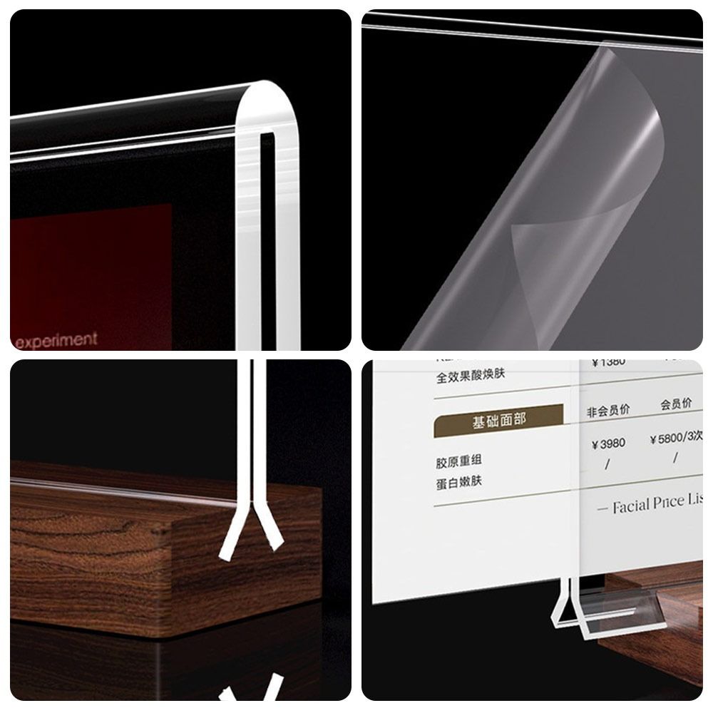 Acrylic Bulletin Board A4/A5/A6 Price Label Display Rack Desk Display Stand  Restaurant