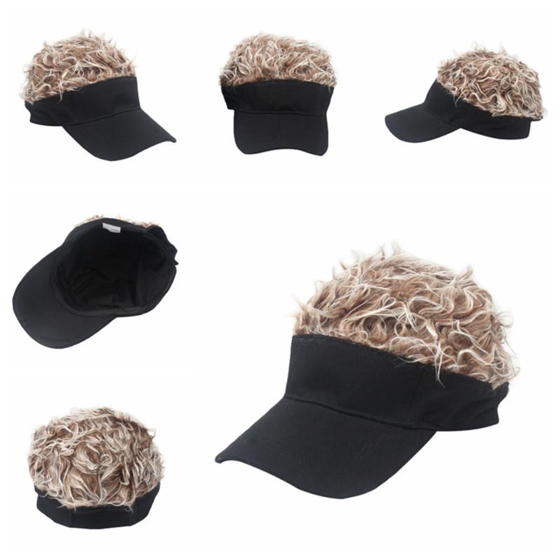 Men Lady Golf Cap Baseball Cap Outdoor Sports Fake Flair Hair Sun Visor Hat