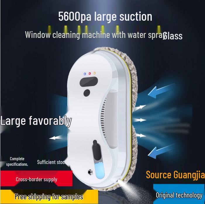 Germany 2026 W15S High-End Spraying Window Cleaning Robot 90W UK Plug + 10 Cleaning Cloths