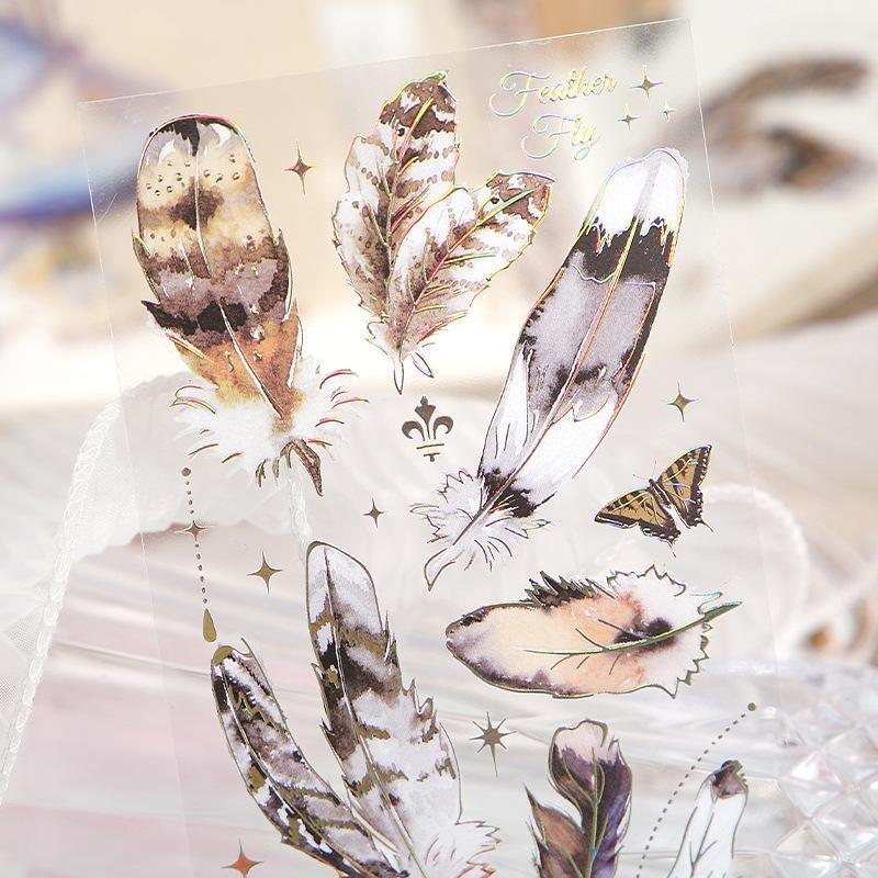 3 Sheets Themed Hot Stamping Sticker Set Decorative Stickers For Journaling Scrapbooking And DIY Crafts