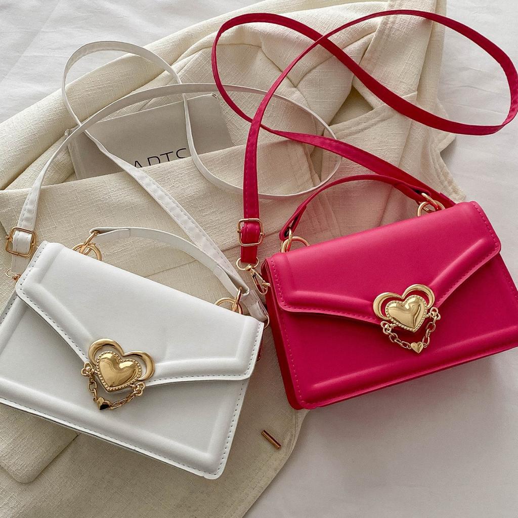 Trendy chain small square bag, Korean version, simple and fashionable, crossbody bag, shoulder bag, women's bag, casual and versatile