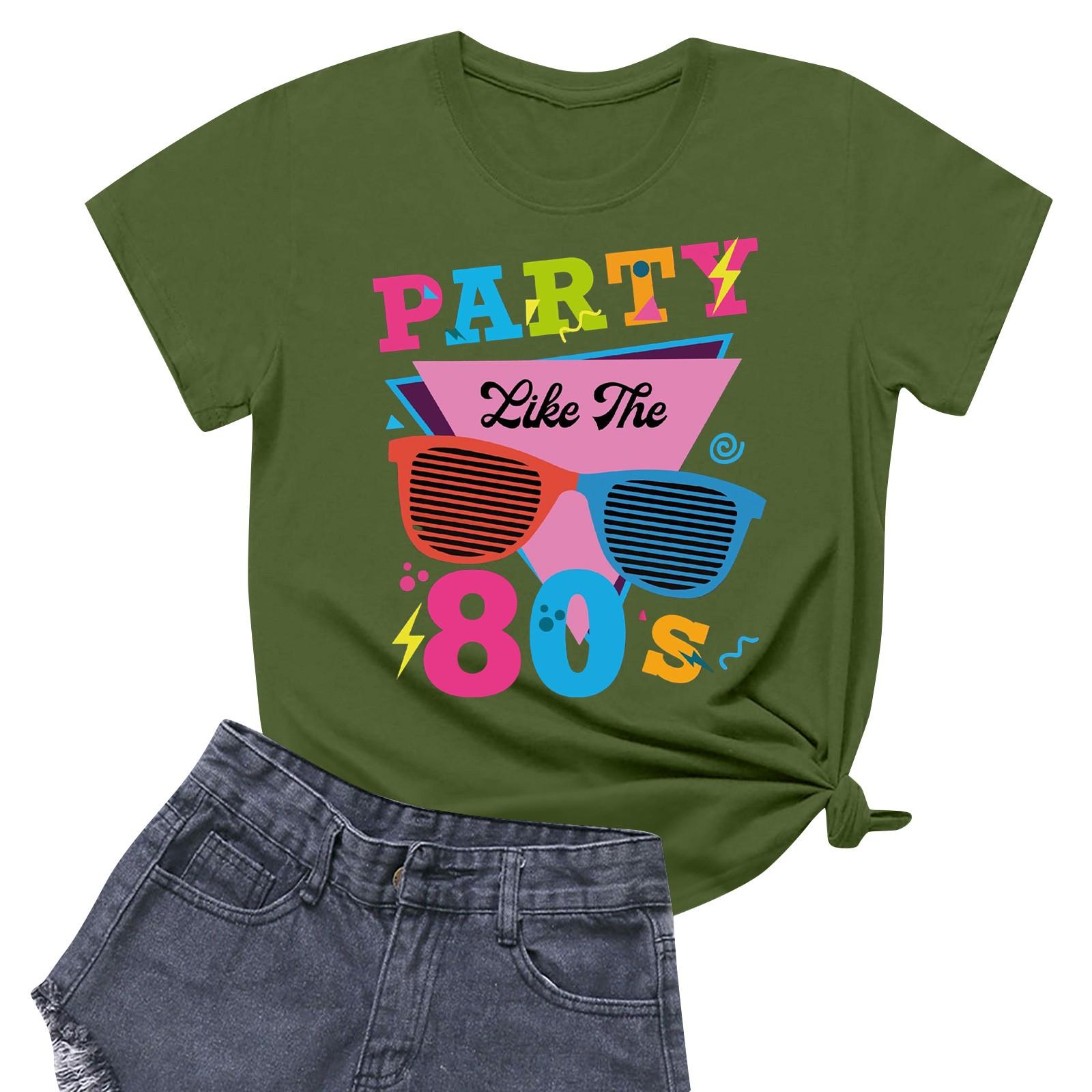 

Женская повседневная футболка с круглым вырезом и короткими рукавами с принтом L армия зеленый