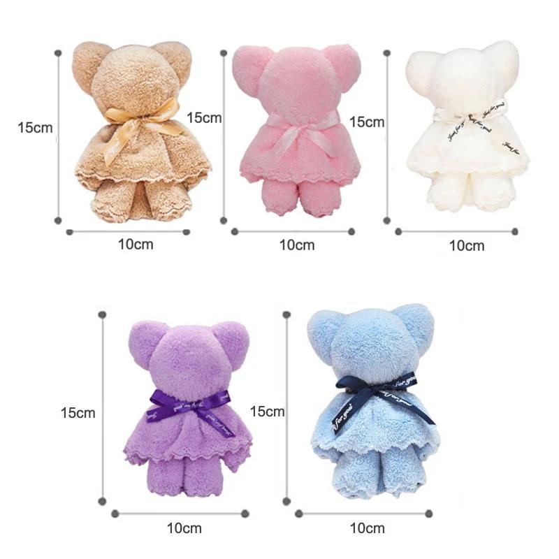 1-10PCS Cute Bear Towel Gifts High Quality Bridesmaid Gifts Lovely Baby Shower Party Favors Guests Christmas Presents 30X30Cm