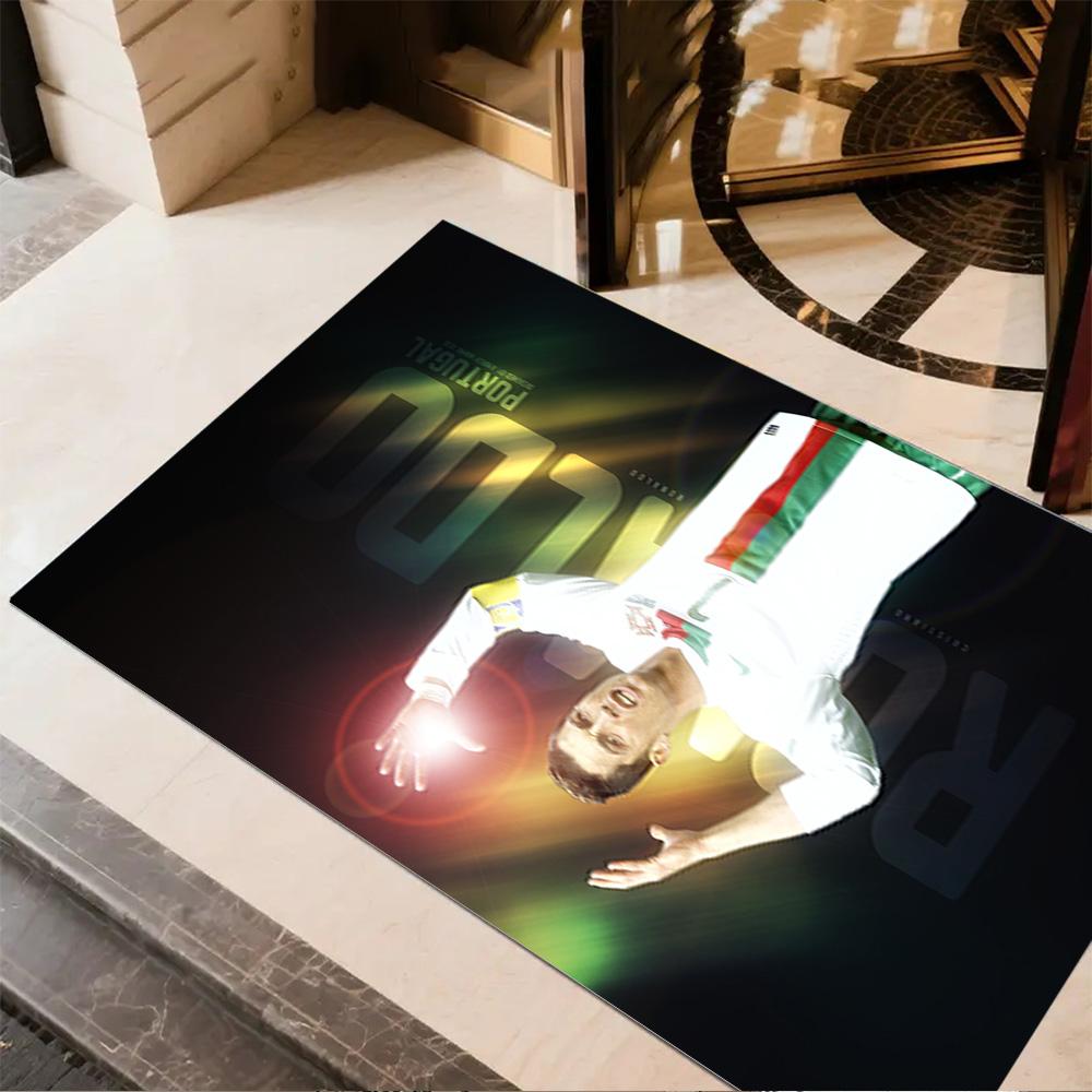Ronaldo's Soccer Legend Floor Mat Design for Game Room Decorate room Dormitory Foyer Antislip Carpet Decorate Offices