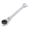 Flexible Head Gear Wrench 14mm Flare Nut Flex Gear Wrench Flex Head Ratchet Combination Wrench Open Design for Fuel Brake Air Conditioning Pipe Nuts C