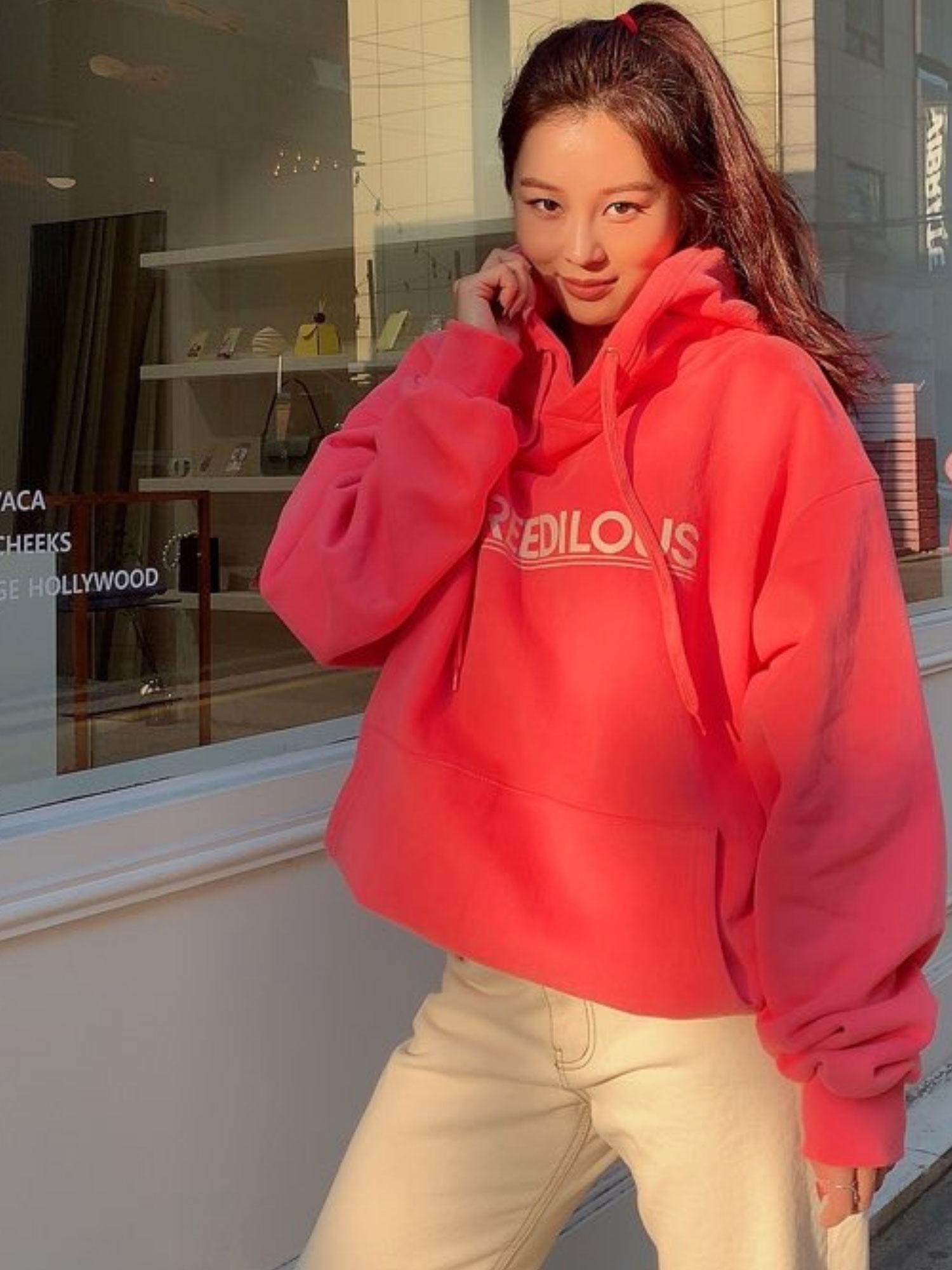 Худи с логотипом Greedius Кораллово-розовый Light Pink