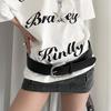 Minimalist Wide Waist Belt Black White Brown Dress Jeans Belt Vintage Women's Belt  Streetwear