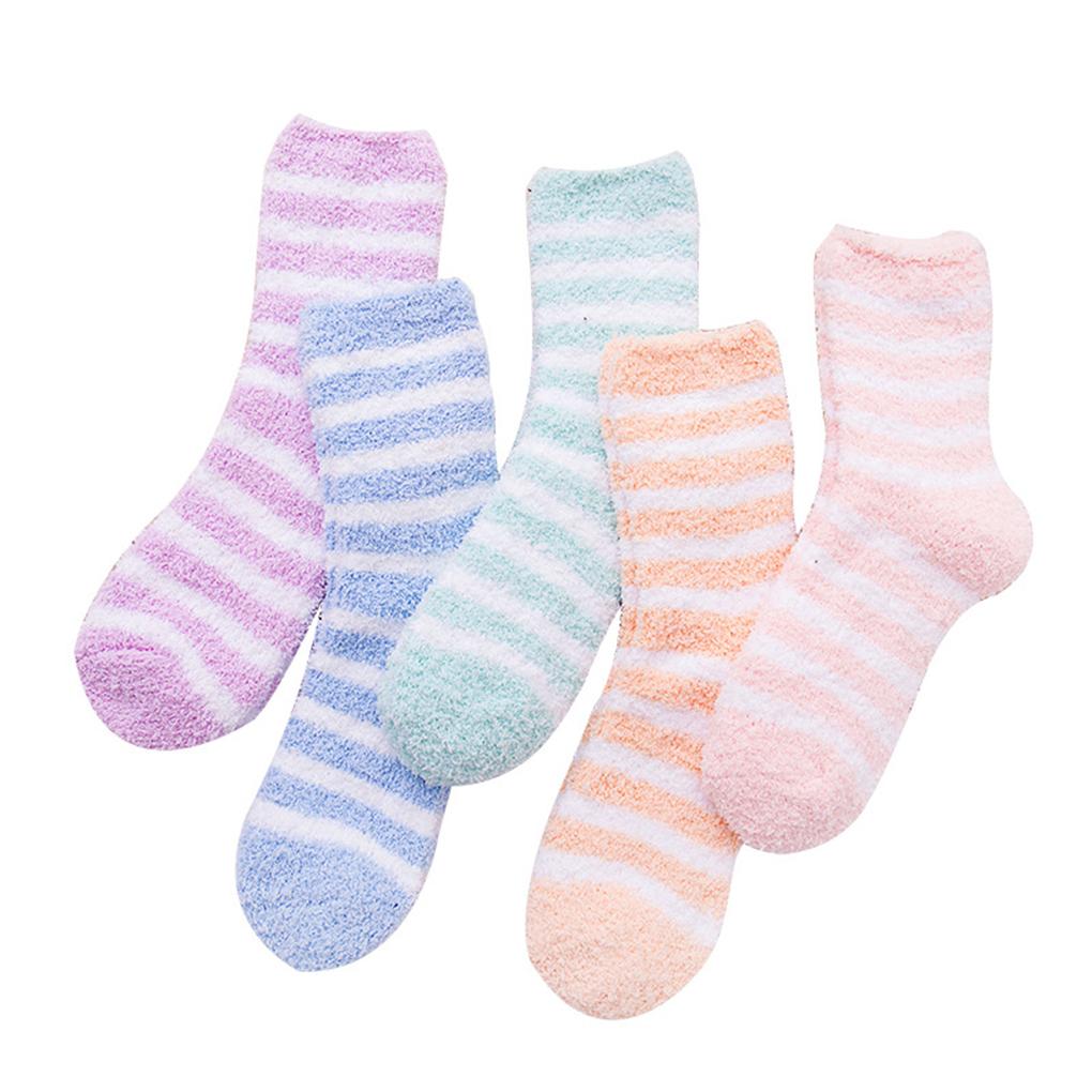 1 Pair Female Sock Cold Winter Warming Elastic Socks Breathable Warm Sleeping Comfortable Footwear Bedroom Dormitory