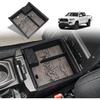 TripleAliners For  Tacoma Center Console Organizer With Leather Trim Erts Compatible With Toyota Tacoma 2016 2017 2018      Armrest Storage Box