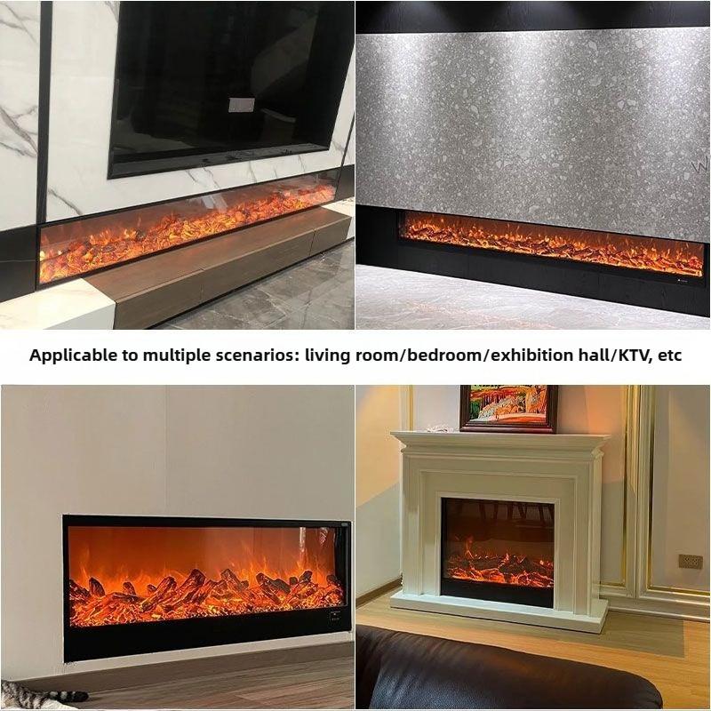 LED Simulation Flame European Style Electric Fireplace Embedded Decorative Cabinet Home Heater Hotel 4D Electronic Fireplace