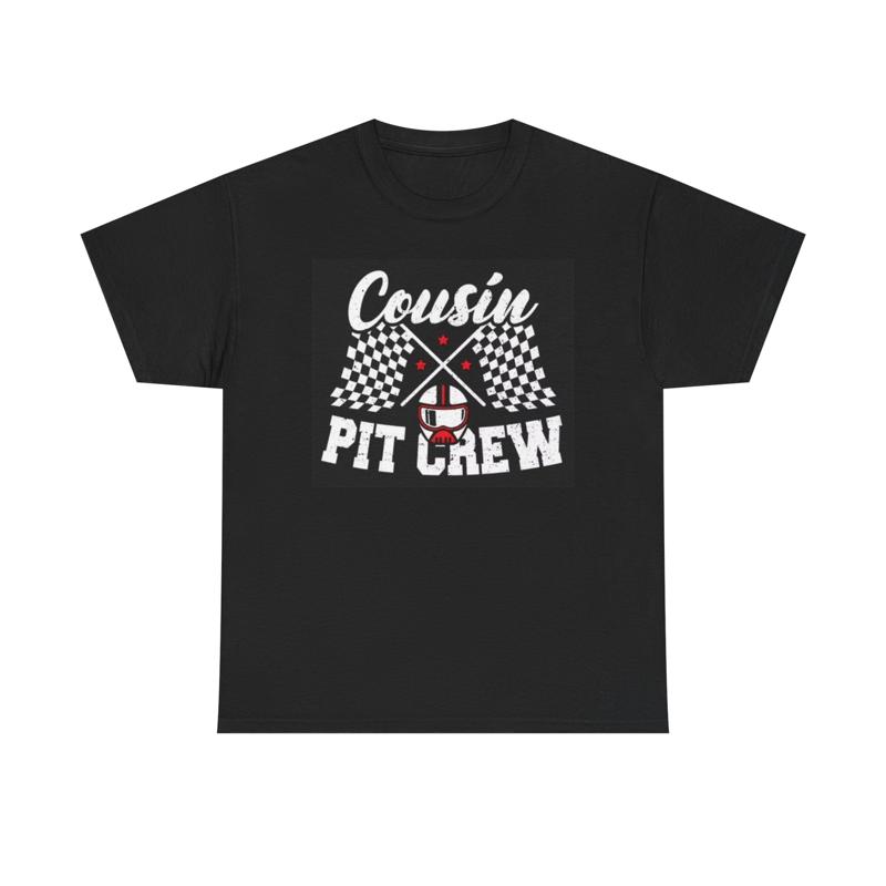 Cousin Pit Crew T Shirt Funny Motocross Dirtbikes Heavy Cotton
