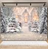 Winter Forest Scene Backdrop for Photography Snow Snowflake Xmas Tree Natural Landscape Christmas Baby Portrait Photo Background