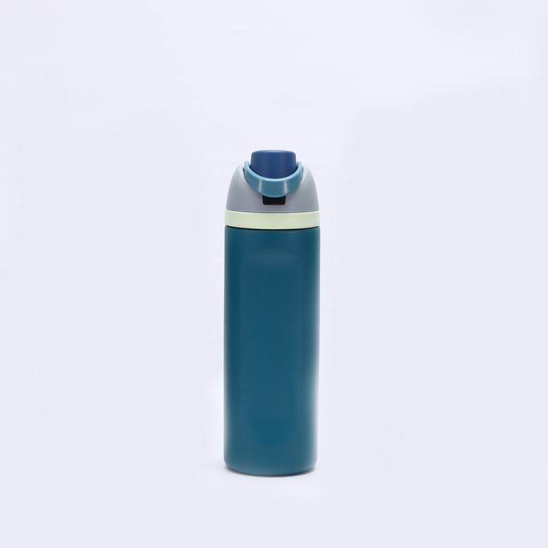 Steel Stainless Owala Water Bottle Straw 710ml Push Lid Keeps Sports Drinks