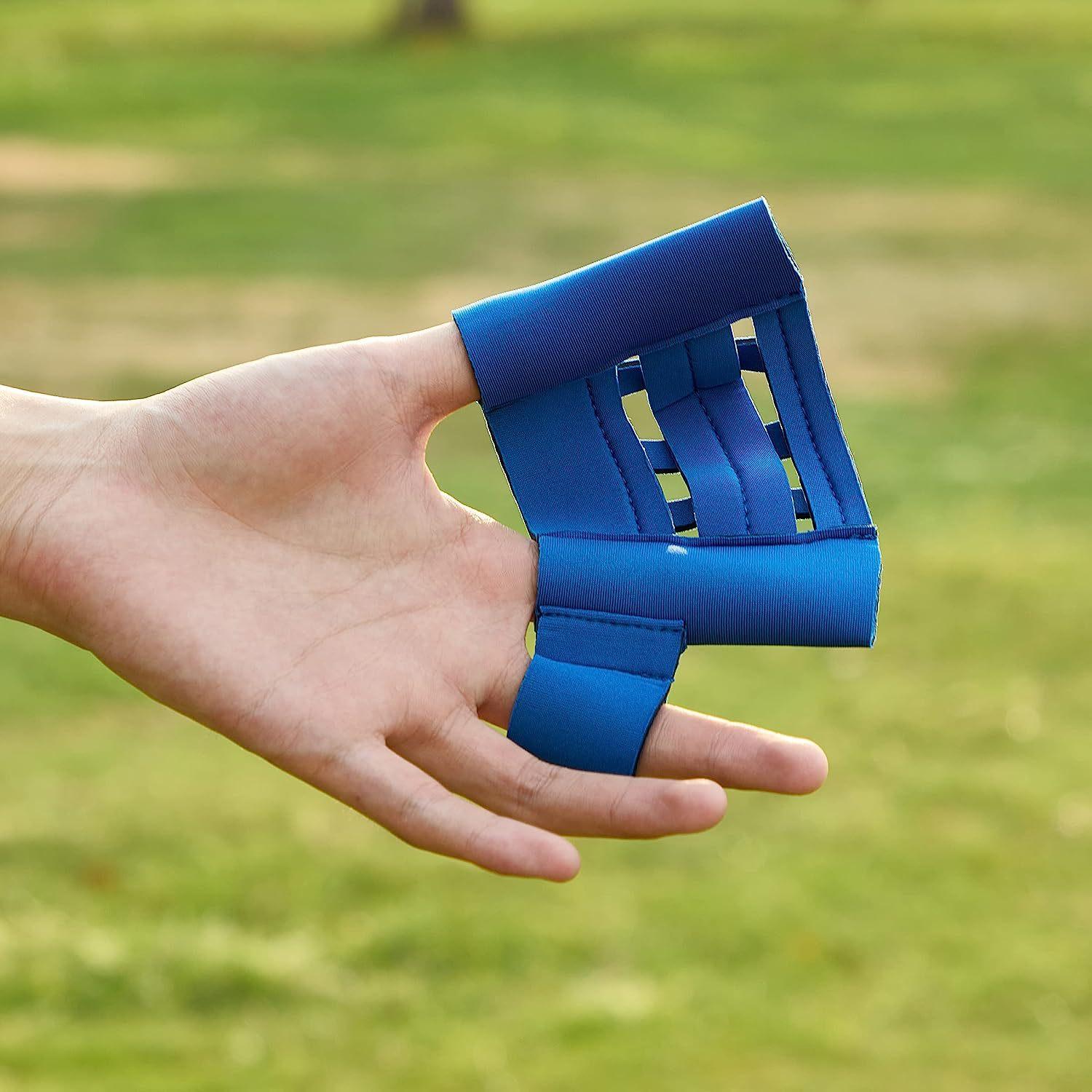 

1 шт. мини-бейсбольные перчатки, тренировочные перчатки для софтбола, двухпальцевые перчатки для ловли мячей размером с гольф, легкие перчатки для ловли мячей 1Pc blue