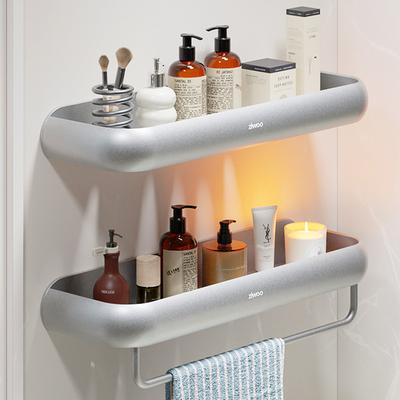 High-quality Bathroom Storage Shelf for Toilet and Washbasin, Wall-mounted Corner Rack, No-drill Organizer
