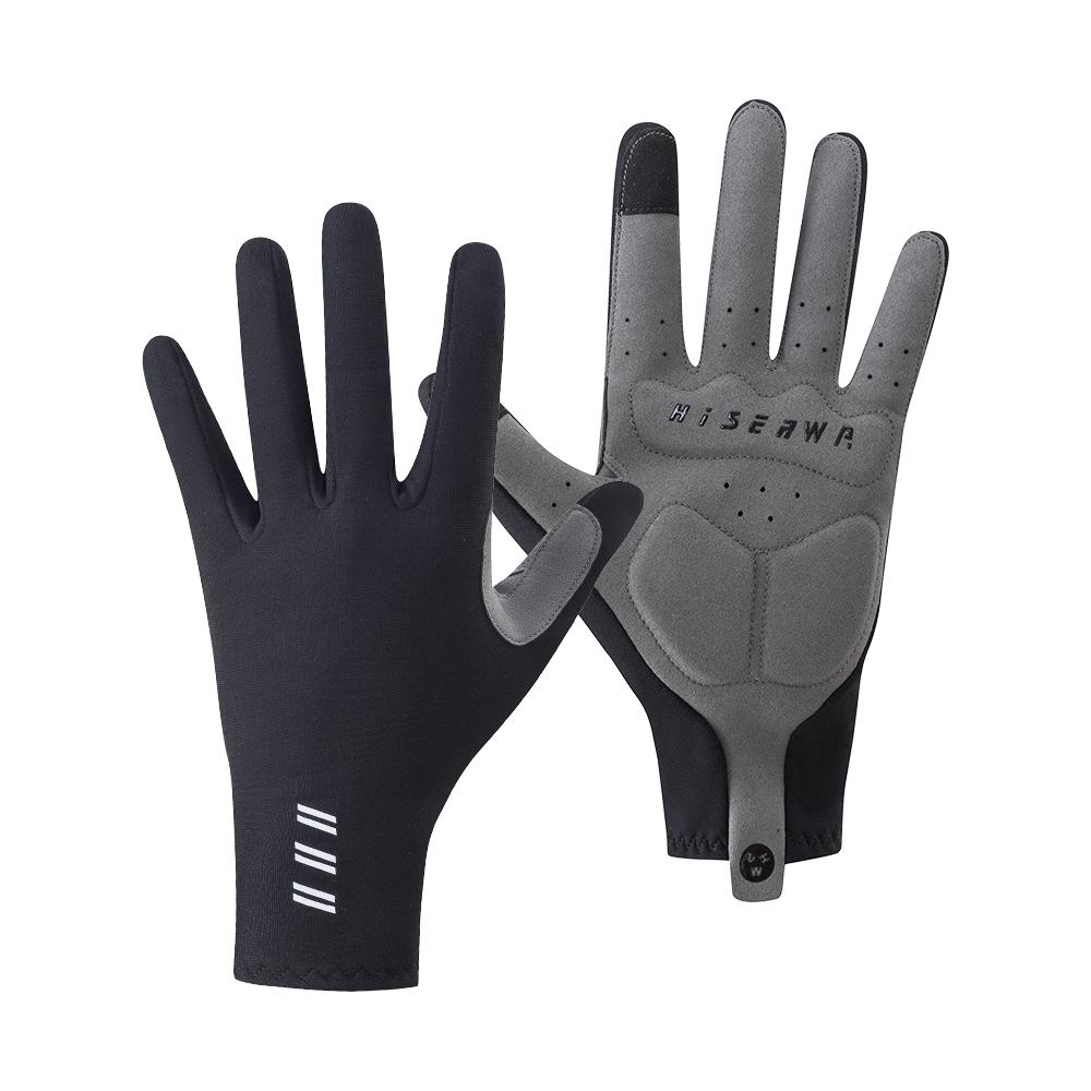 HISERWA Winter Full Finger Cycling Gloves Men Women Warm Anti Slip Touch Screen Anti Slip Road Bike Gloves Cycling Accessories Asian-S