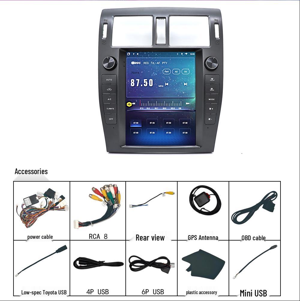 Compatible with Toyota 13th/14th Gen Crown: 9.7-inch Vertical Screen Smart Central Control GPS Navigation System