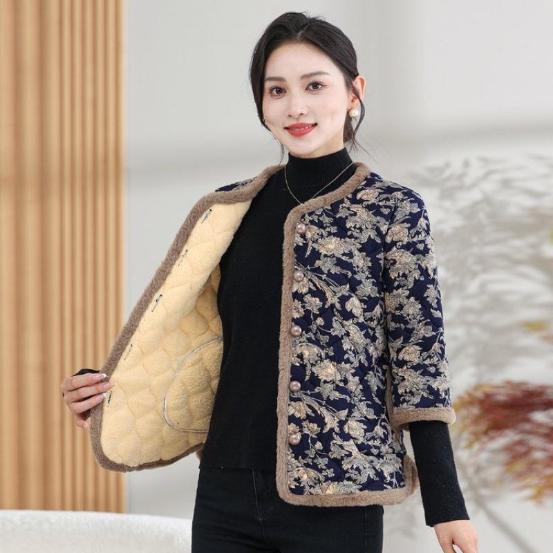 Fashionable Winter Velvet-Lined Cotton Vest for Middle-Aged and Elderly Women - Warm, Casual, Anti-Cold Outerwear