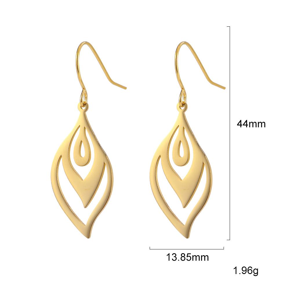 Bohemian Vintage Women Earrings Jewelry Stainless Steel Black Golden Slivery Geometric Drop Earring Gift