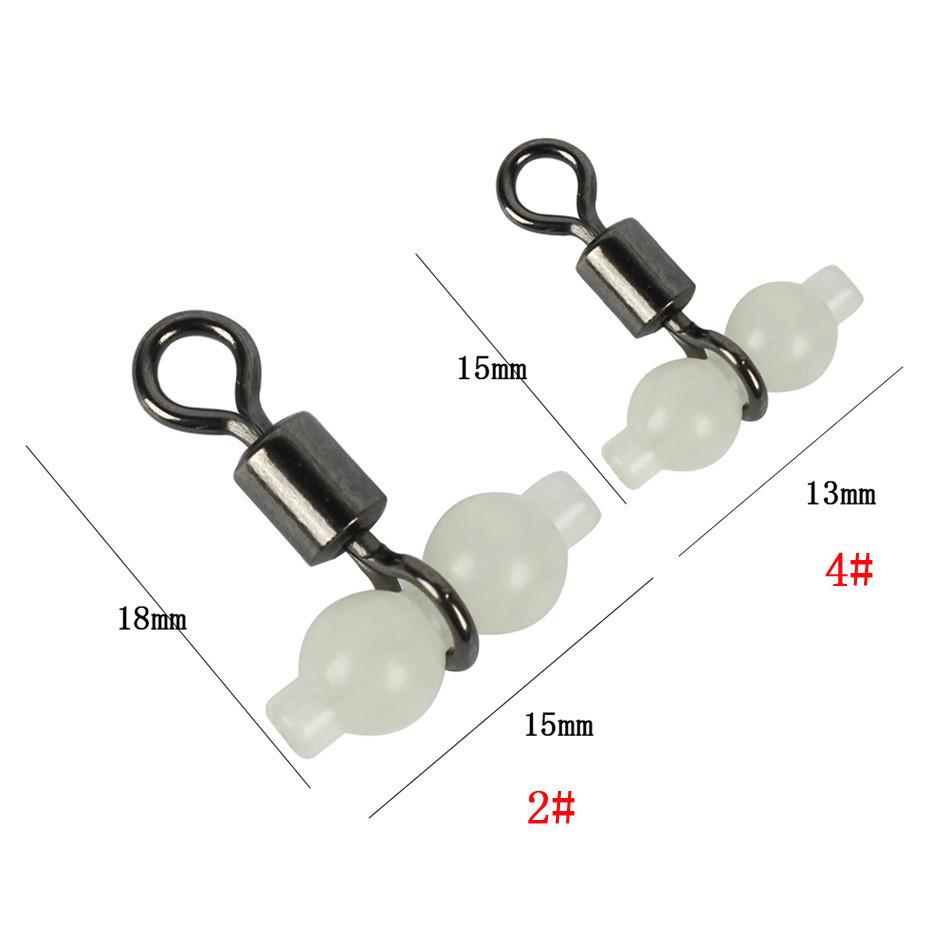 Luminous Swivel Fork Balance Ring - High-Speed Figure-8 Connector for Fishing Accessories Model 2#