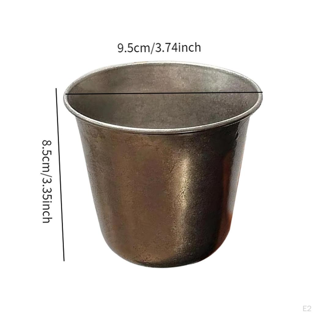Retro Stainless Steel Cup Water Mug 300ml Shatterproof Tumbler Drinking Glasses Coffee for