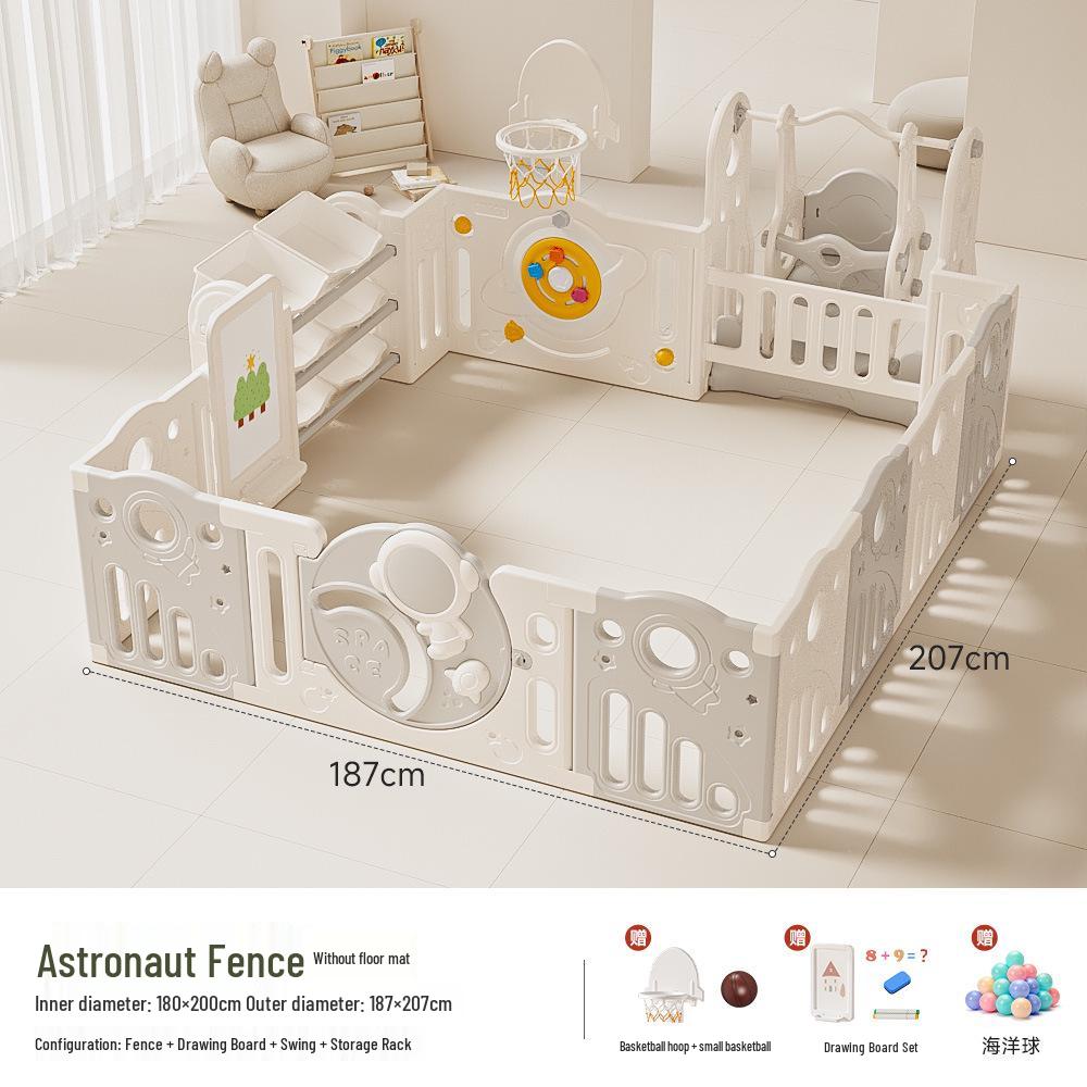 Baby Playpen and Crawling Mat: Indoor Infant Safety Fence for Living Room Floor.