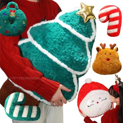 Desenho Animado Nova Coleção de Natal Boneca de Pelúcia Almofada Guirlanda Alce Bengala Doce Papai Noel Árvore de Natal Brinquedo de Pelúcia Decoração de Feriado