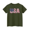 Men's Short Sleeve Loose Fit T Shirt with USA Flag Print Crew Neck Casual Summer Top for Daily Wear Holiday Events