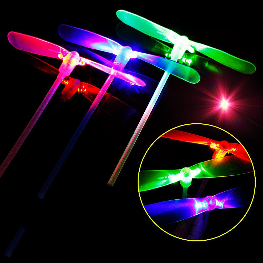 

10-50 шт. светодиодных бамбуковых стрекоз, уличные детские игрушки, товары для дня рождения, детский сад, подарки для школы, карнавальные сувениры Random color-10 Pack