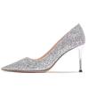 High Heels Women Wedding Shoes Bride Gold Heels Luxury Designer Elegant Party Sandals Dress Banquet Sequins Sandalias De Tacón
