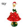 Holiday Outfit for Goose Statue Christmas Porch Outfit, Santa Dress with Plush Scarf And Outdoor Lawn Costume Hat Apparel, Festive Winter Yard