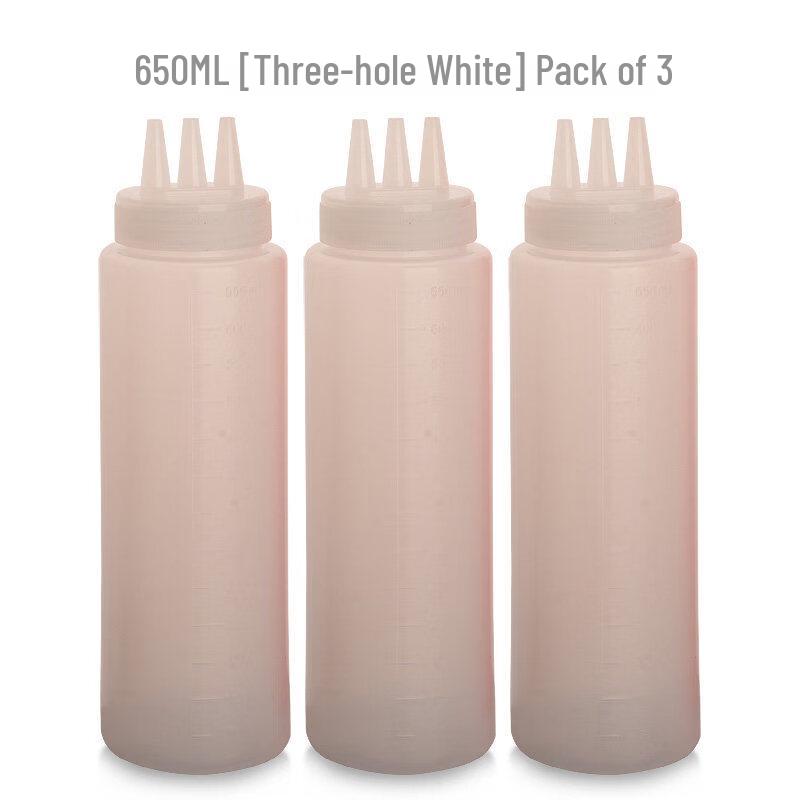 ZISIZ 3-Hole Squeeze Bottle for Condiments