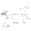 Designer Marseille Wall Lamp White Black Metal Trumpet Swing Arm Sconce Lamp For Living Room Study Room Bedroom Bedside Lamps