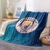 Man City Flannel Blanket, High quality Comfortable for All Seasons, Home Decor, Warmth and Comfort