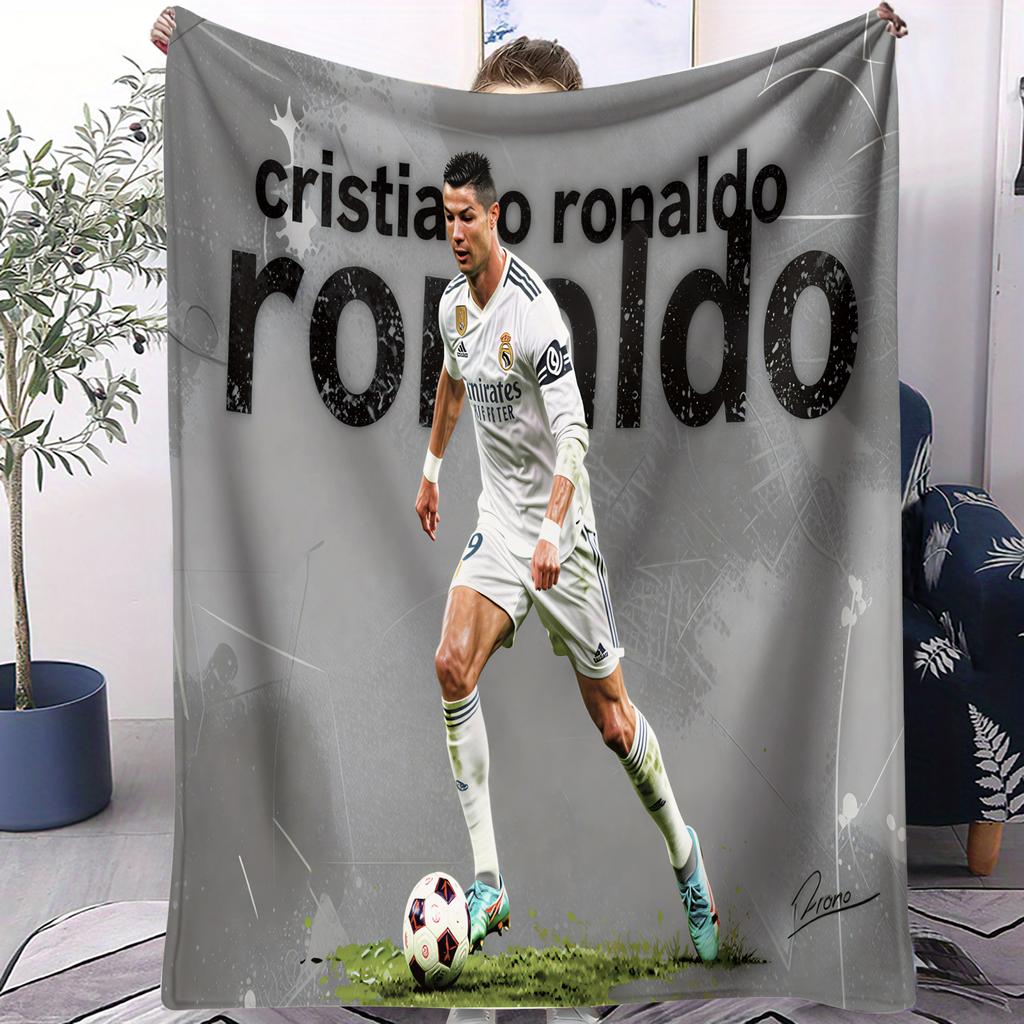 CCristiano RRonaldo CR7 Blanket For Girl Boy Sofa Office Travel Comfort Leisure Camp Travel Multifunctional Universal Blanket