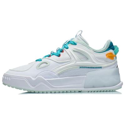 Li Ning CF Flash Star Bequeme Lässige Stoßdämpfende Leichte Rutschfeste Atmungsaktive Low-Top Sneaker Damen-Sneaker Weiß Blau AGCR290-2