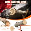 Tree Lever Log Mover Saw Horse Tree Lifter 48" Long Handle Chainsaw Cutting Assistant Wood Splitting Stand Log Hauler