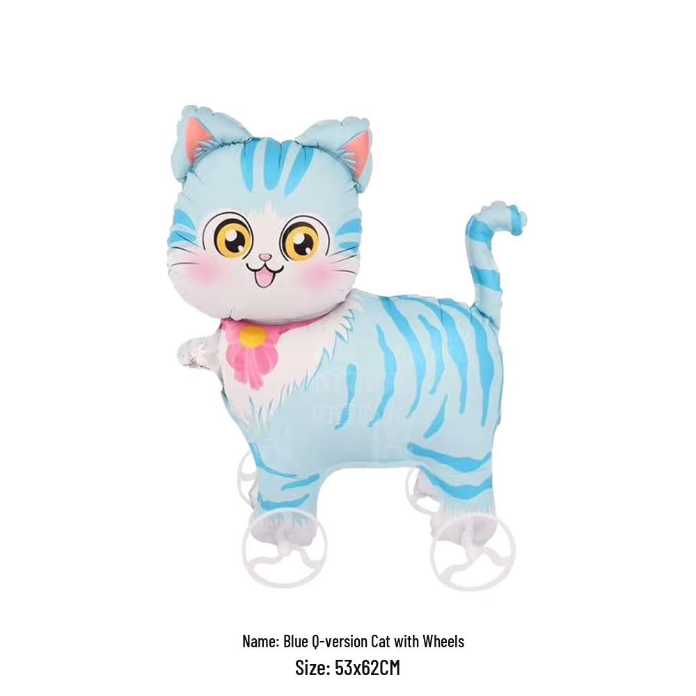 Palloncini Animali che Camminano con Ruote: Anatra Gialla, Corgi, Coniglio - Decorazioni per Festa di Compleanno all'Aperto