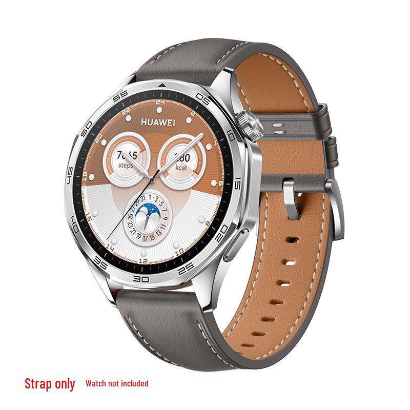 Premium Genuine Leather Watch Strap for Huawei GT7/GT5, 46MM Dial