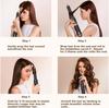 5 In 1 Hair Dryer Hot Air Comb Professional Curling Iron Straighten High Speed Hair Dryer Volumizing With Detachable Attachments