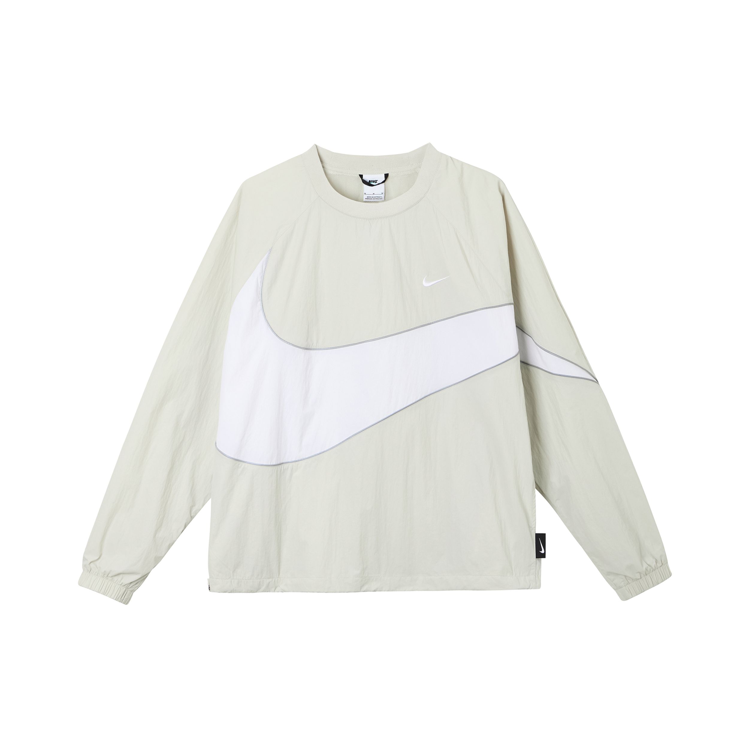 Nike Sportswear Swoosh Woven Sweatshirt Light Silver DX0661-072 XL